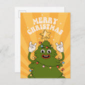 ロックンクリスマスツリー – フェスティバルホリデージャム シーズンポストカード (正面/裏面)