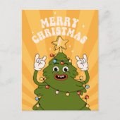 ロックンクリスマスツリー – フェスティバルホリデージャム シーズンポストカード (正面)