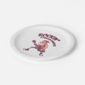 ロックンクリスマス、サンタとギターインヴィータ ペーパープレート (アングル)