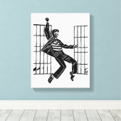 ロックンザージュハウスマン踊り抽象芸術アート キャンバスプリント (インサイチュ (ウッドフロア))