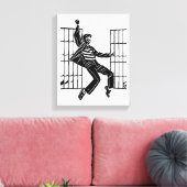 ロックンザージュハウスマン踊り抽象芸術アート キャンバスプリント (インサイチュ (リビング))