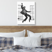 ロックンザージュハウスマン踊り抽象芸術アート キャンバスプリント (インサイチュ (寝室))