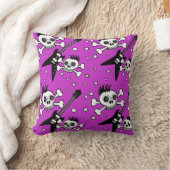 ロックンスカルとギター クッション (ブランケット)