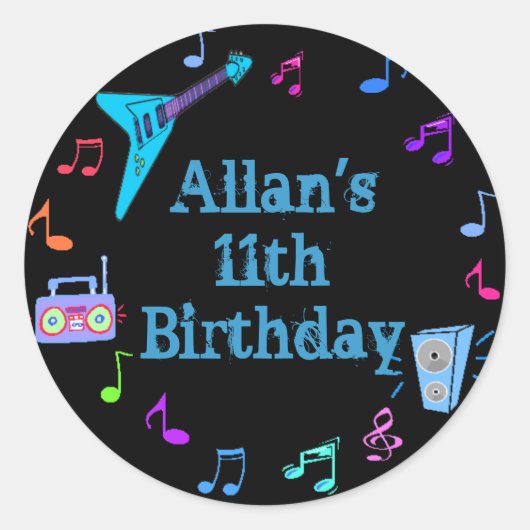 ロックンステッカー ラウンドシール (正面)