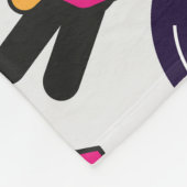 ロックンヒッピー：ビニールヴィンテージ柄 フリースブランケット (角)