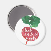 ロックンビーツをブロック | Veggie Pun マグネット (正面/裏面)