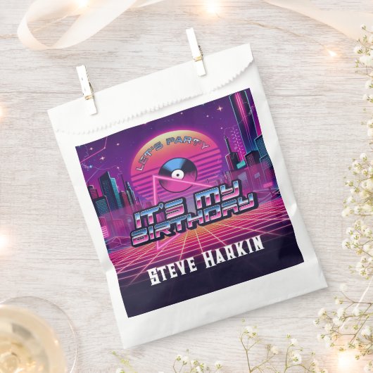 ロックンベーパウェーブパーティー フェイバーバッグ (クリップ留めされた状態)