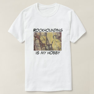 ロックンリングは私の趣味の黄色の赤い瑪瑙の写真 Tシャツ
