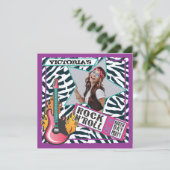 ロックンロック転がスターバースデーパーティ招待状 招待状 (スタンド正面)