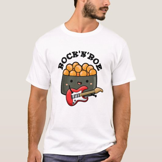 ロックンローおもしろいすしプリン Tシャツ (正面)