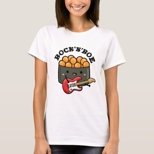 ロックンローおもしろいすしプリン Tシャツ (正面)