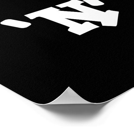 ロックンロールおもしろいすしプ転がンダークBG ポスター (角)