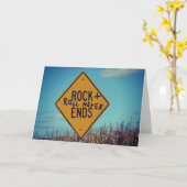 ロックンロールおよびハッピーバースデー カード (黄色い花)