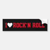 ロックンロールが好き バンパーステッカー (正面)