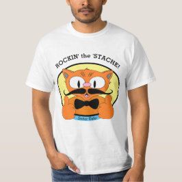 ロックンロールなヒゲ!Señor Gato™ カートゥーンキャット Tシャツ