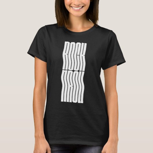 ロックンロールな波型ロゴデザインTシャツ Tシャツ (正面)