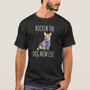 ロックンロールな犬マム生活 コーギー ペンブローク ウェルシュ パピー Tシャツ