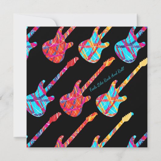 ロックンロールのように感じます! -パーティの招待状 招待状 (正面)