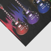 ロックンロールのギターの音波 薄葉紙 (詳細)
