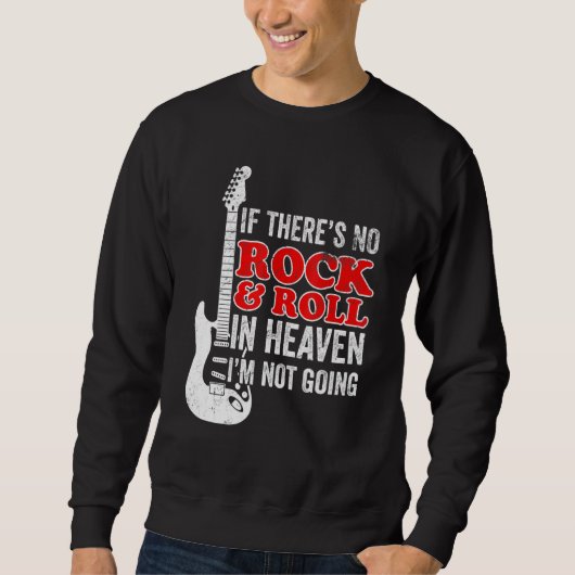 ロックンロールのギターギタリスト スウェットシャツ (正面)