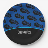 ロックンロールのギターパターン2 ペーパープレート (正面)