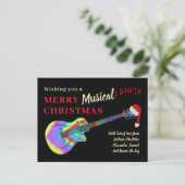 ロックンロールのクリスマスギター予算 シーズンポストカード (スタンド正面)