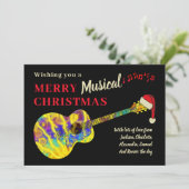 ロックンロールのクリスマスギター シーズンカード (スタンド正面)