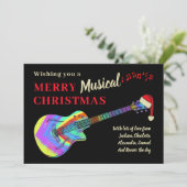 ロックンロールのクリスマスギター シーズンカード (スタンド正面)