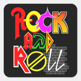 ロックンロールのシール スクエアシール