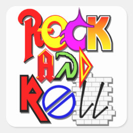 ロックンロールのステッカー スクエアシール