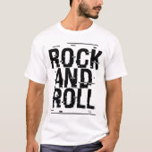 ロックンロールのタイポグラフィロゴデザイン Tシャツ (正面)