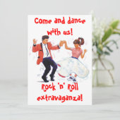 ロックンロールのダンスの招待 招待状 (スタンド正面)