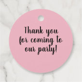 ロックンロールのビニールレコード結婚式の引き出物ギフトラベル フェイバータグ (裏面)