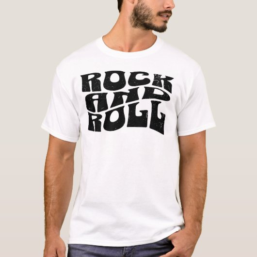 ロックンロールのロゴデザインTシャツ Tシャツ (正面)