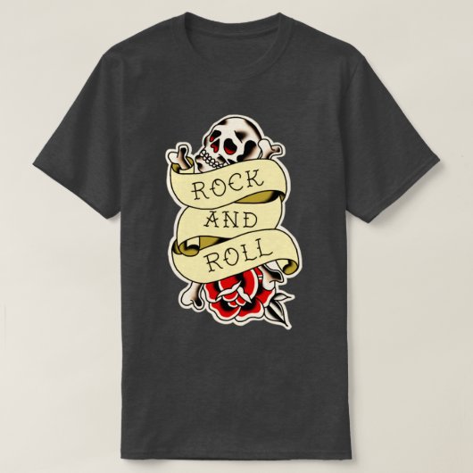 ロックンロールの伝統的刺青 Tシャツ (デザイン正面)