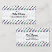 ロックンロールの音楽業界カード 名刺 (正面/裏面)