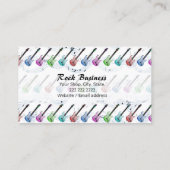 ロックンロールの音楽業界カード 名刺 (裏面)