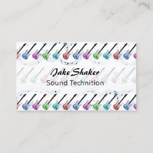 ロックンロールの音楽業界カード 名刺 (正面)