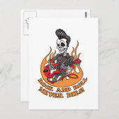 ロックンロールは決してスケルトンのギターを死なない ポストカード (正面/裏面)