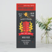 ロックンロールウェディング チケットカスタム招待状 招待状 (スタンド正面)