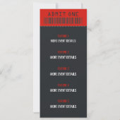 ロックンロールウェディング チケットカスタム招待状 招待状 (裏面)