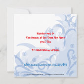 ロックンロールギターのパーティー招待状(赤・白・青) 招待状 (裏面)