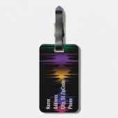 ロックンロールギターの音波 ラゲッジタグ (裏面縦)