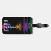 ロックンロールギターの音波 ラゲッジタグ (裏面横)