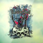 ロックンロールギタースカルヘビーメタル ウィンドウサイン (シート3)