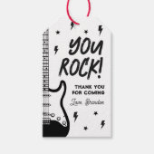 ロックンロールギターバースデーパーティーメッセージカード ギフトタグ (正面)