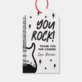 ロックンロールギターバースデーパーティーメッセージカード ギフトタグ