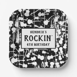 ロックンロールギターバースデーパーティー ペーパープレート