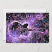 ロックンロールギター誕生日カード カード (裏面)