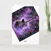 ロックンロールギター誕生日カード カード (裏面)